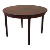 Table ronde en palissandre, design danois, années 1970, production : Danemark