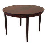 Table ronde en palissandre, design danois, années 1970, production : Danemark