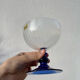 6 Luminarc blue glass dessert bowls/stemmed dishes