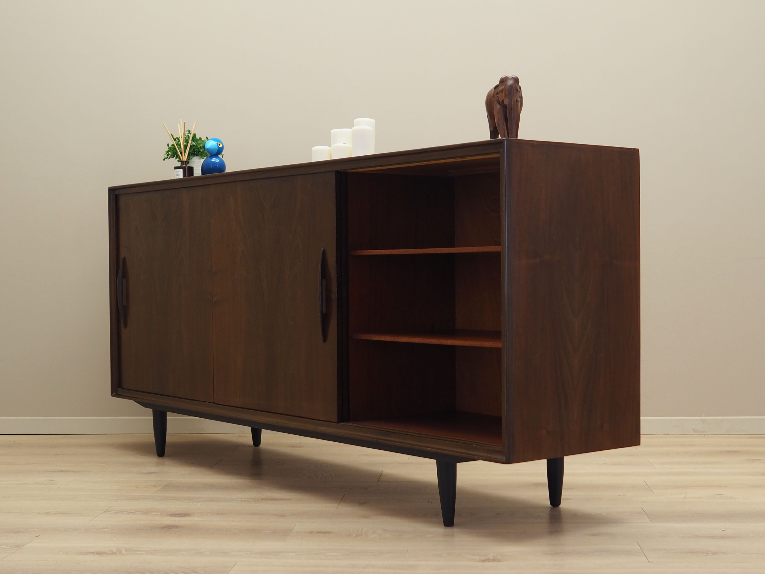 Walnut sideboard, Danish design, 1970s, production: Denmark