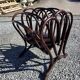 Thonet curved wood magazine rack Art Nouveau