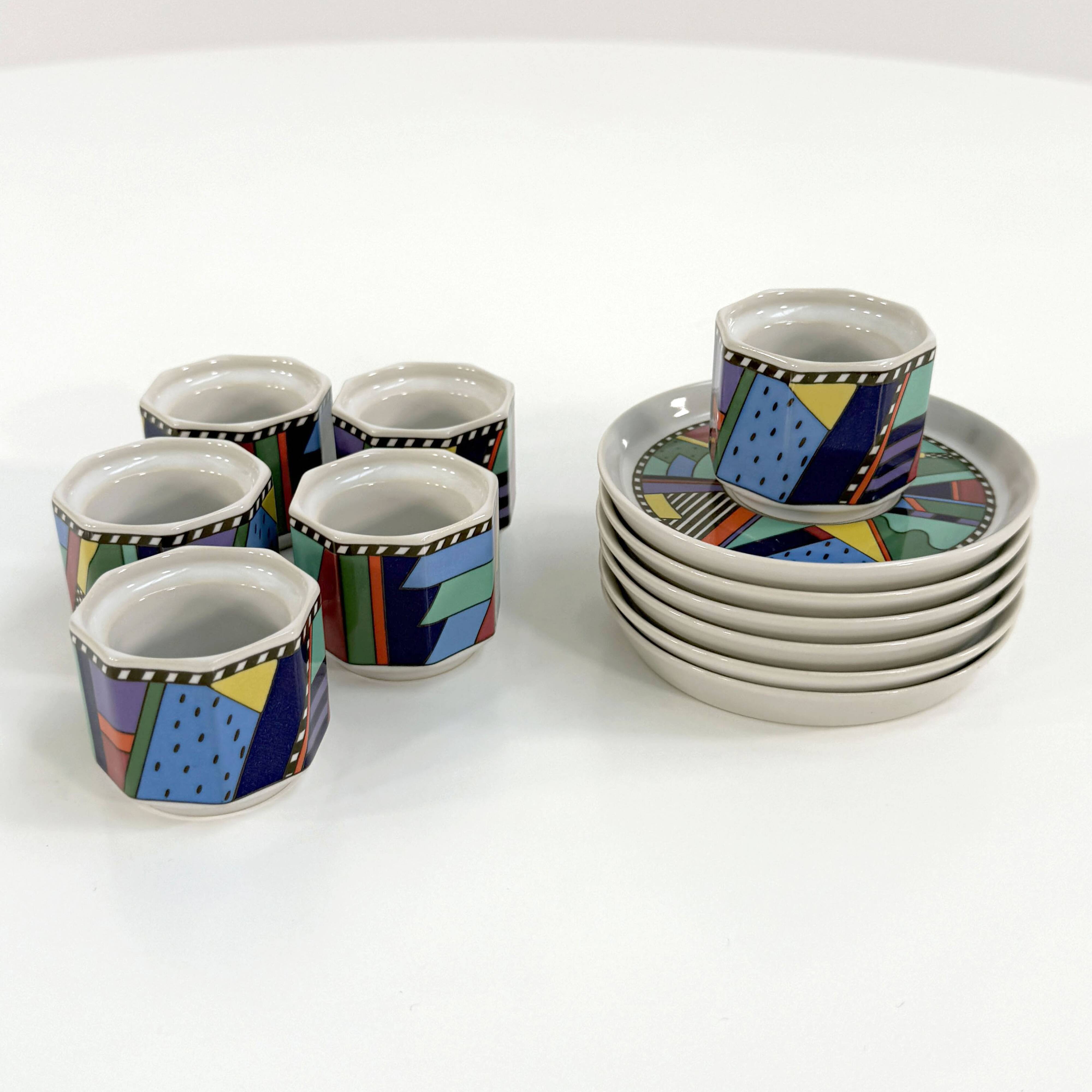 Lot de 6 tasses espresso Metropol de Barbara Brenner pour Rosenthal, 90