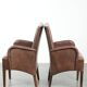 Set of 6  dining chairs/side chairs with armrests made of cow leather