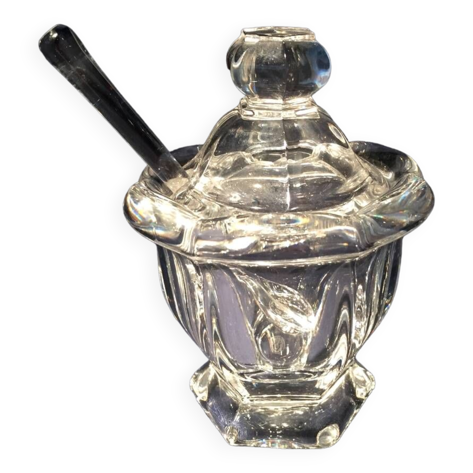 Baccarat crystal mustard pan harcourt missouri model tableware condiment