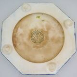 Glazed ceramic trivet, Longwy enamels, art deco