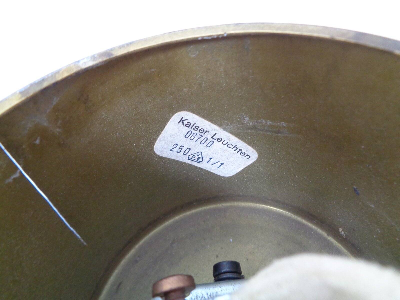 Sputnik brass and glass ceiling chandelier from Kaiser Idell / Kaiser Leuchten, Germany, 1960s