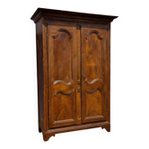 Armoire ancienne en bois massif peinte – Style rustique/classique