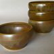 Four Digoin golden sandstone bowls