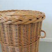 Rattan basket with handles and lid 60/70