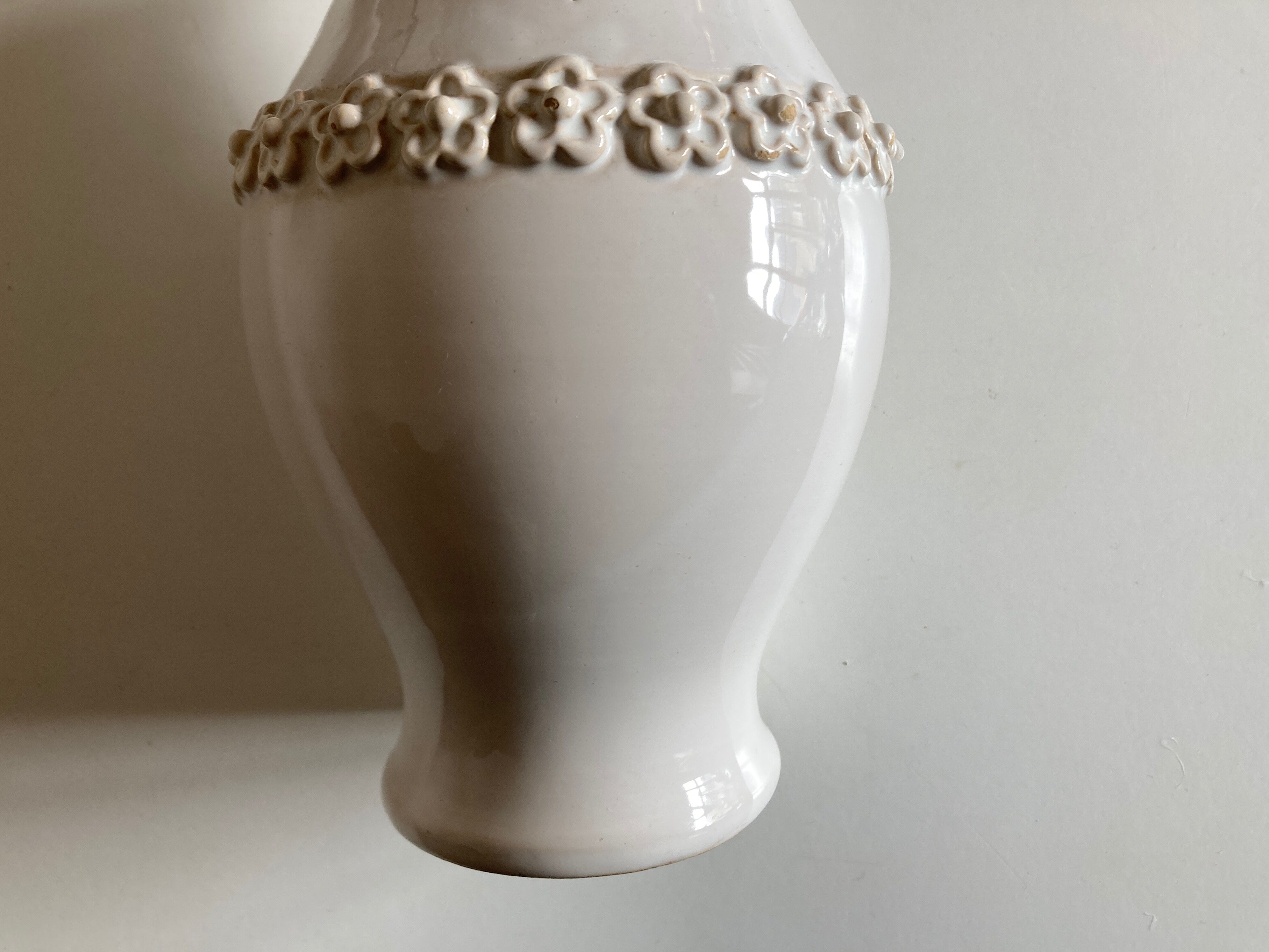 Vase in glazed white earth 1960