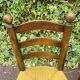 Paire de chaises bois et paille