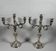 Pair of rocaille candelabra in solid 950 silver Louis XV style