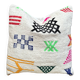 Coussin en laine berbère fait main : Coussin Kilim marocain (45x45cm)