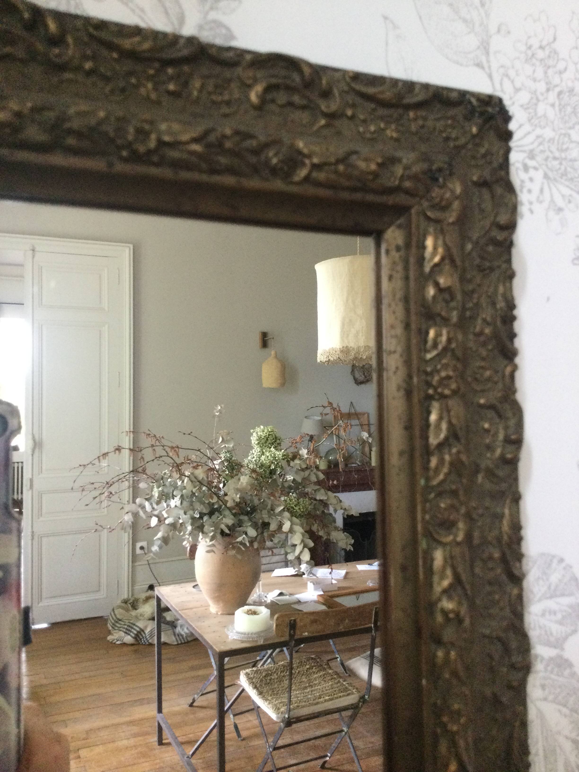 Antique gold mirror