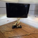 Paire de lampes canard en laiton des années 70