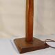Old Art Deco table lamp 70 cm Mazda style in solid wood