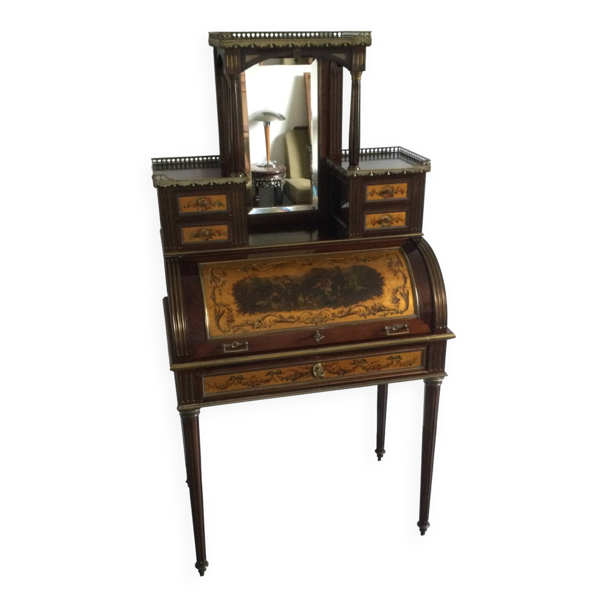 Louis XVI Style Mahogany Bonheur Du Jour