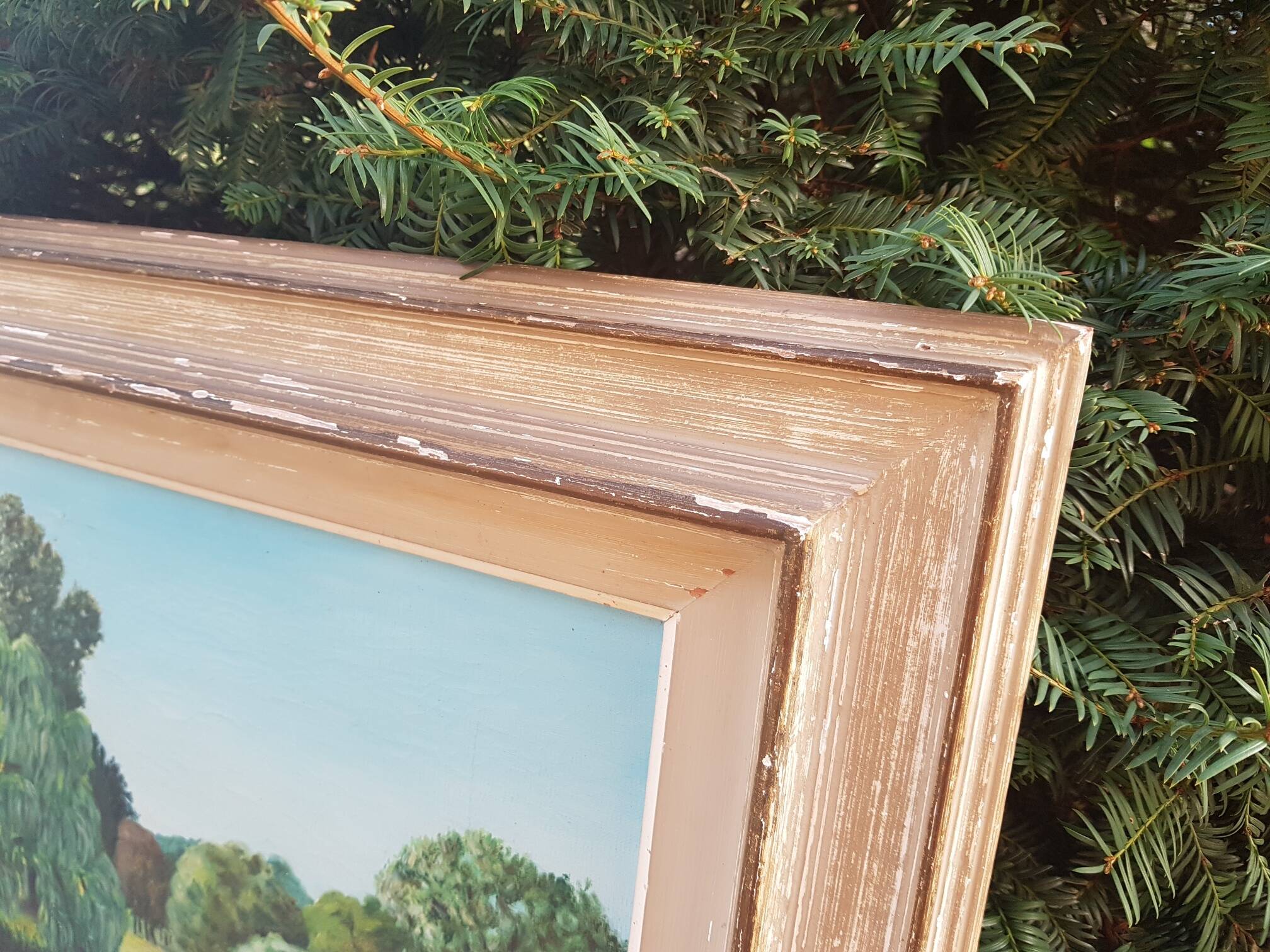 Old garden landscape painting