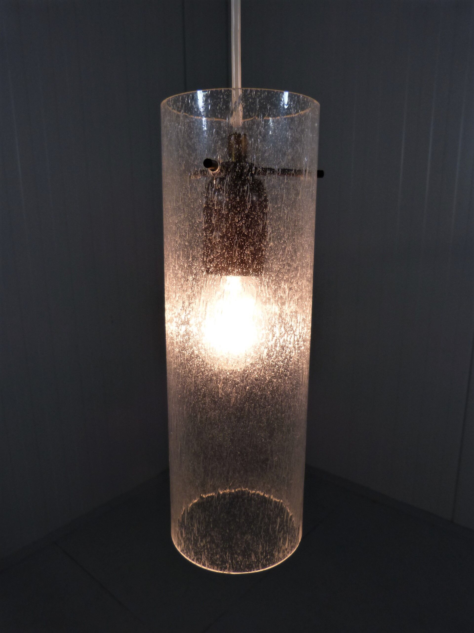 Glass hanging lamp Kaiser Leuchten, 1960’s