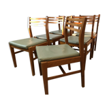 Suite of 6 Scandinavian chairs 1968