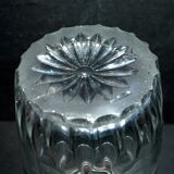 Antique bistro carafe in vintage cut glass, height 28cm