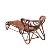 vintage rattan chaise longue 1970 Viggo Boesen