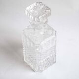Fluted crystal whiskey decanter