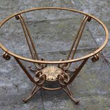 Wrought iron gilt coffee table, Italy 1940s