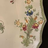 Polychrome earthenware dish signed large model