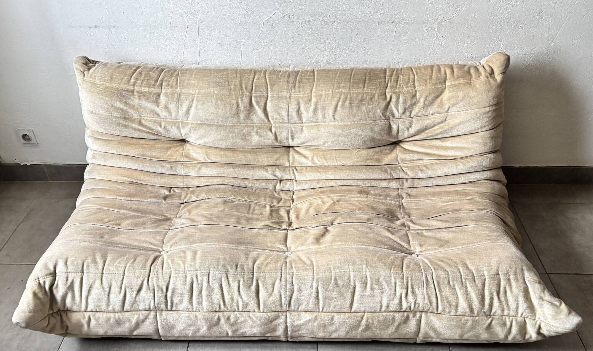 Togo Ensemble Ligne Roset vintage – 3-seater sofa and armchair