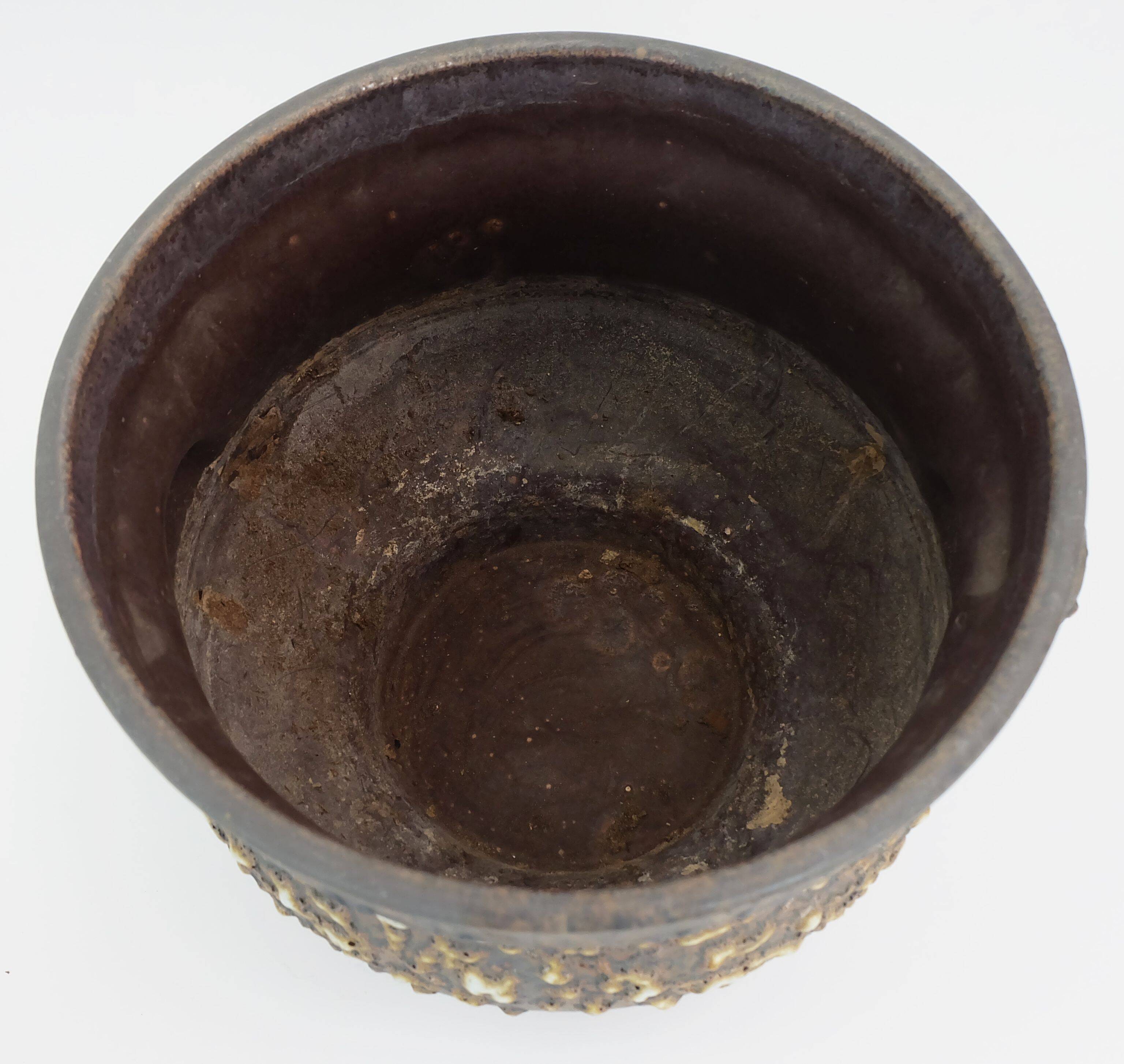 rare large jopeko PLANT STAND plant pot with base fat lava ceramic 1970s