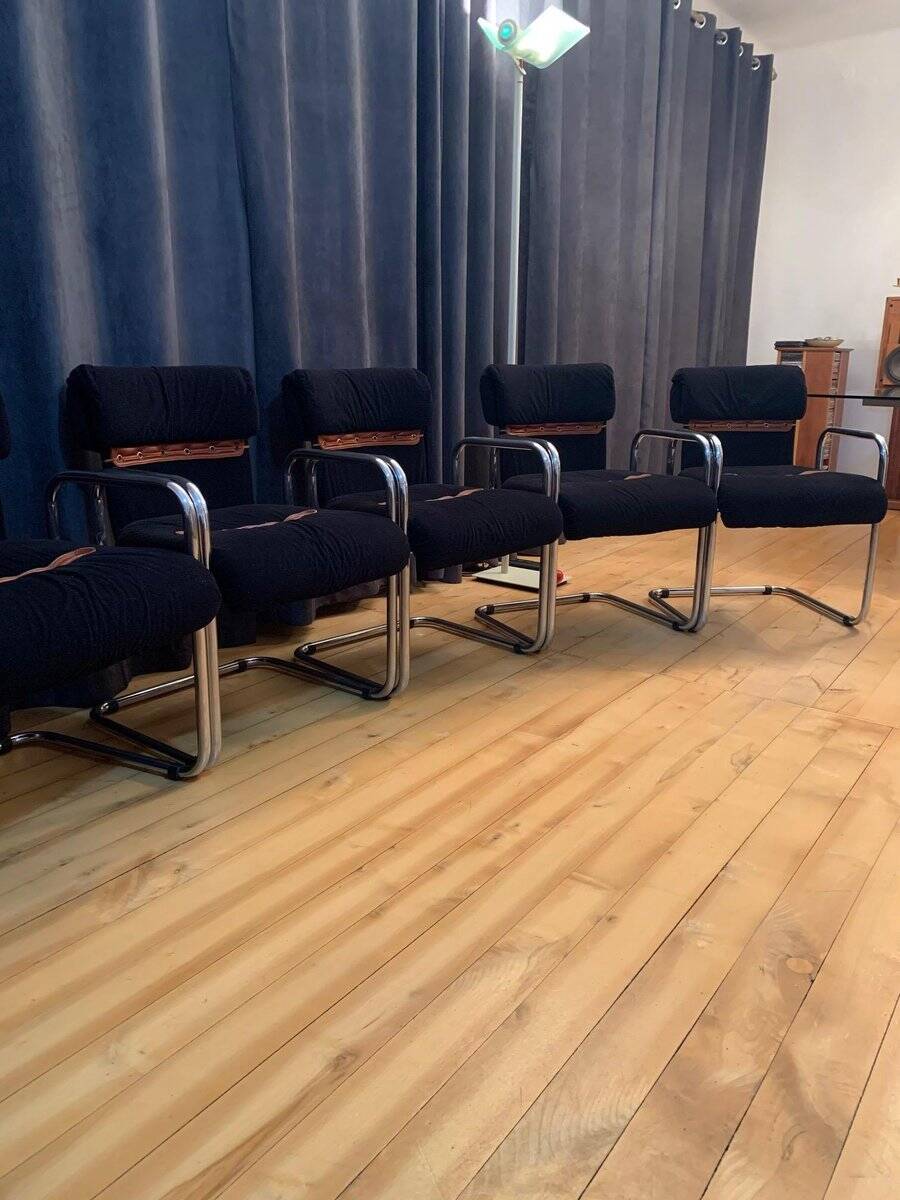 Chairs by Guido Faleschini for i4 Mariani, Italy, 1970s, set of 6