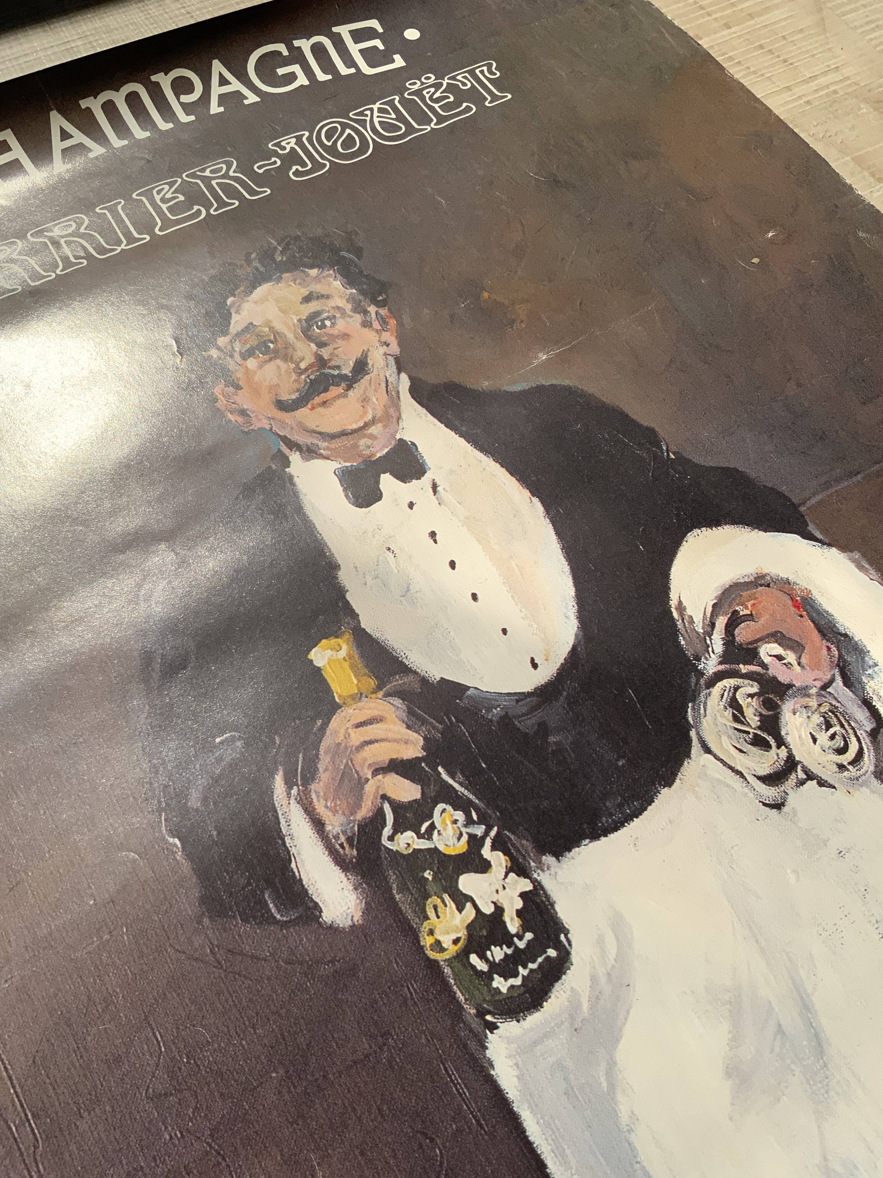 Poster champagne Perrier Jouët old ad vintage