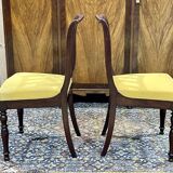 Paire de chaises françaises en acajou fin XIXème