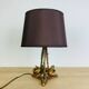 Art Deco lamp in gilded wrought iron with roses