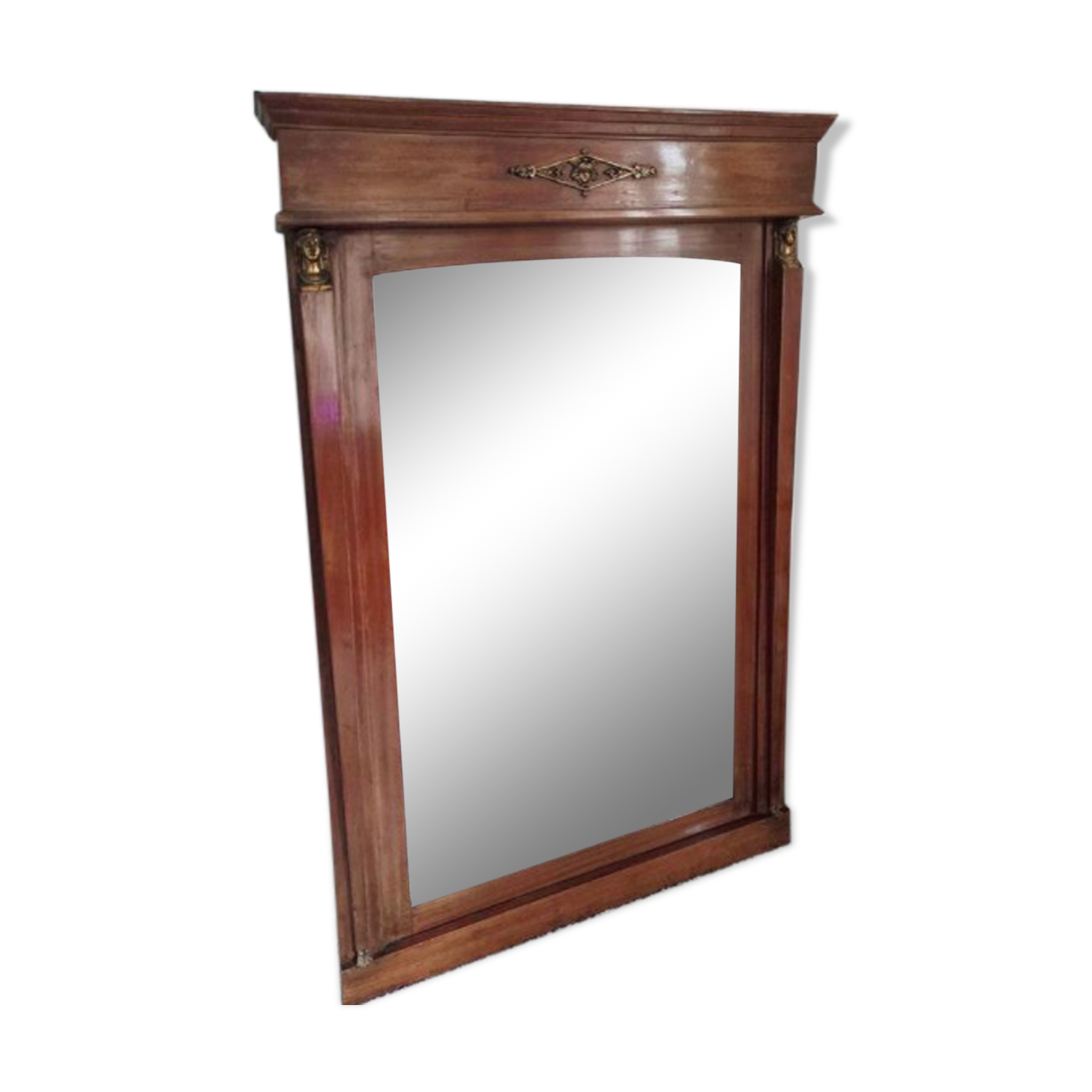 Solid wood fireplace mirror and bronze style