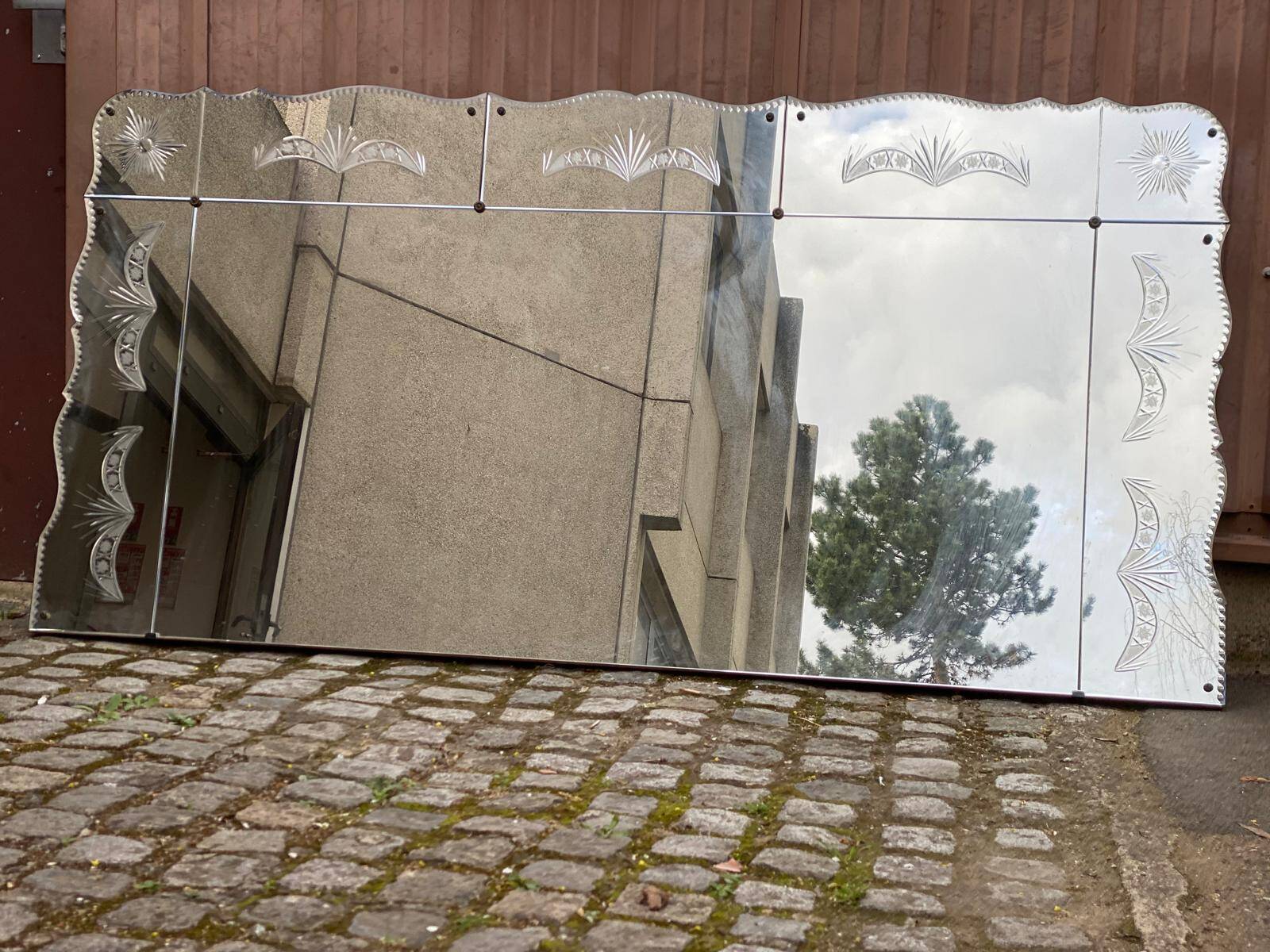 Louis XV sculpted bistro brasserie mirror 1960 200x100cm