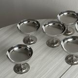 Set of Letang Remy style stainless steel footed cups