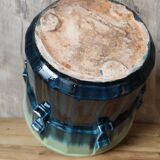 Iridescent Art Deco earthenware planter