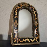Oriental metal and bone mirror