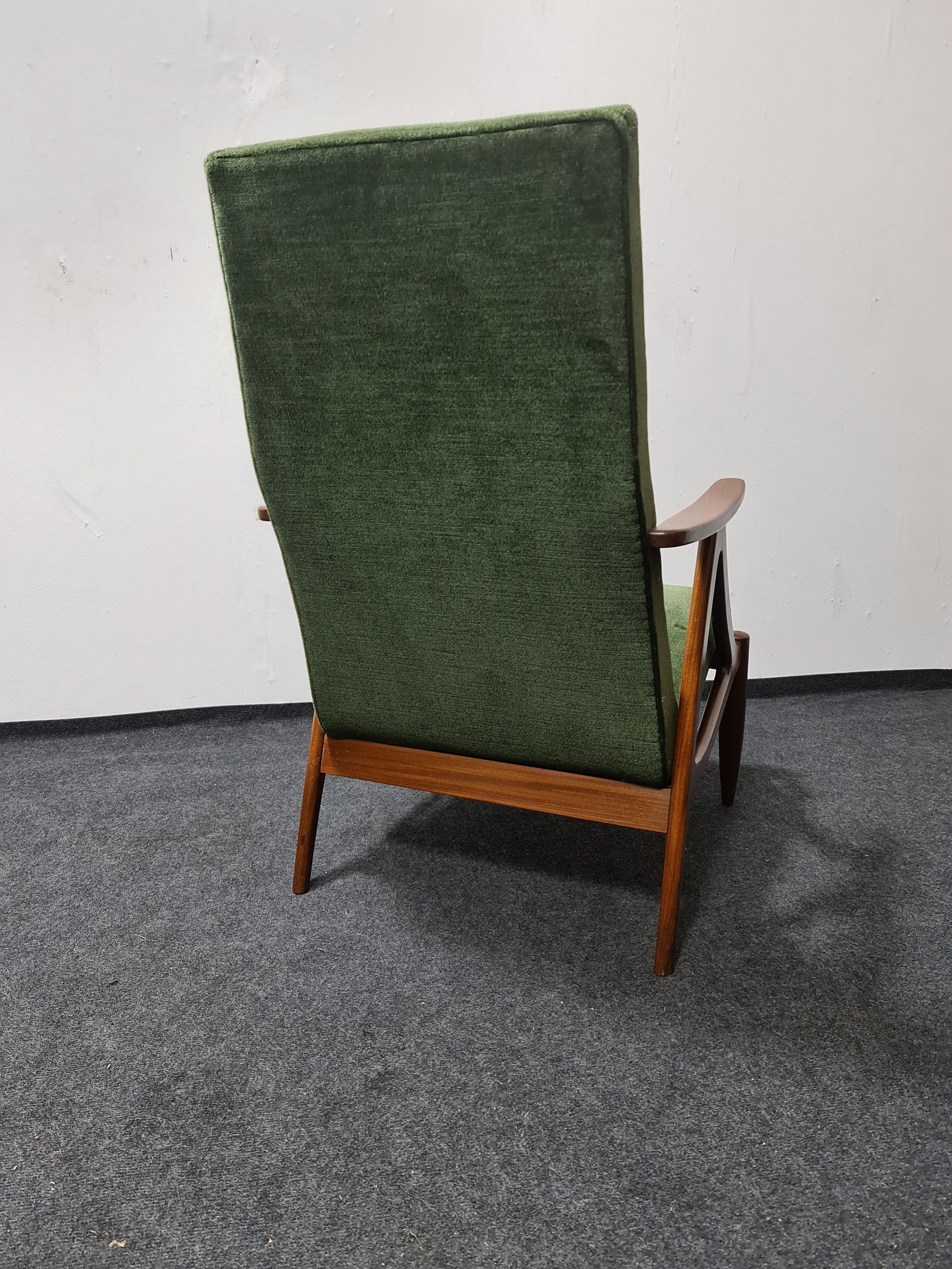 Vintage Dutch design teak armchair