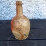 Antique Stoneware Bottle from Puisaye, France, 19th Century