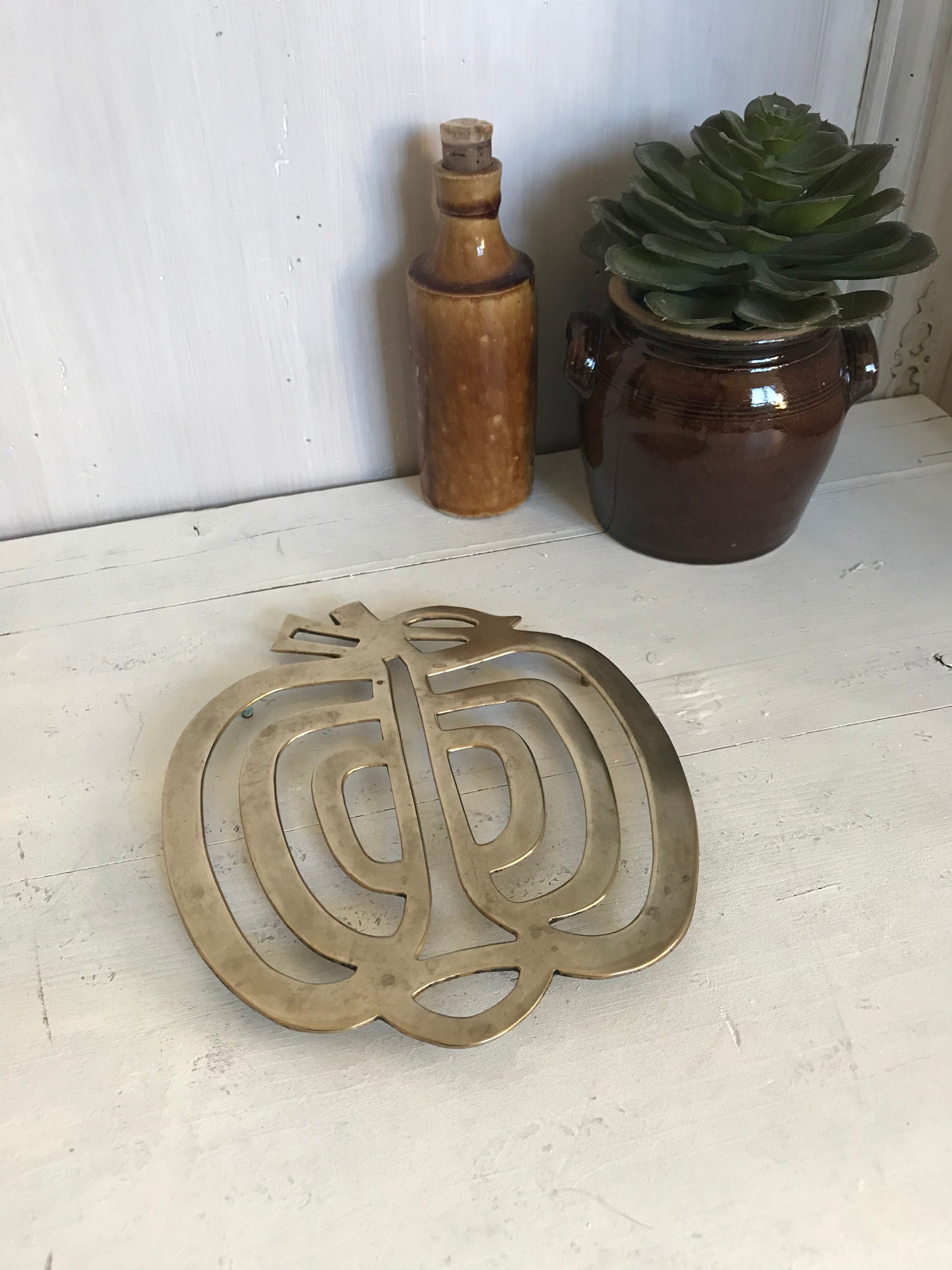 Brass apple dish
