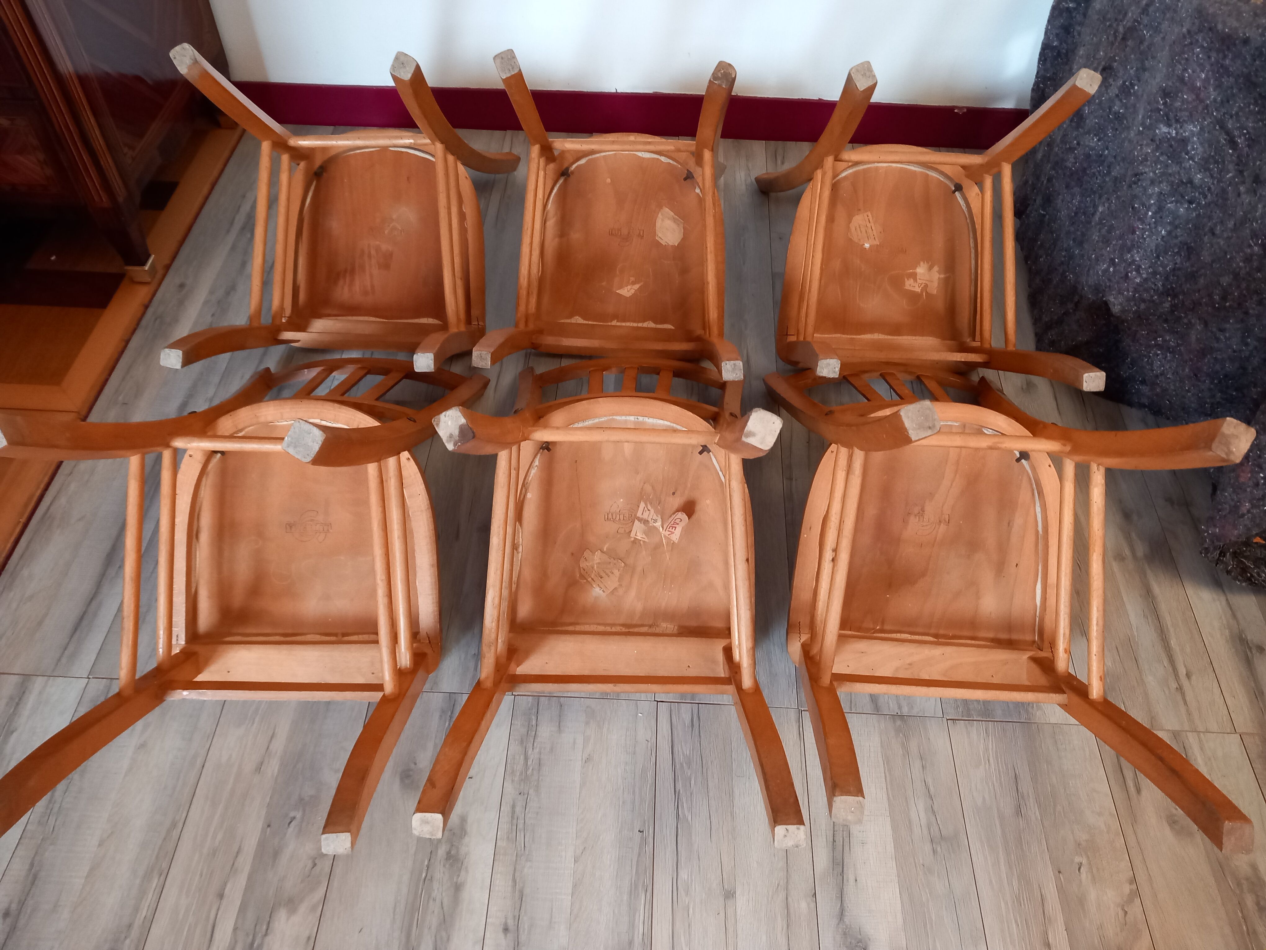 6 chairs luterma 1950