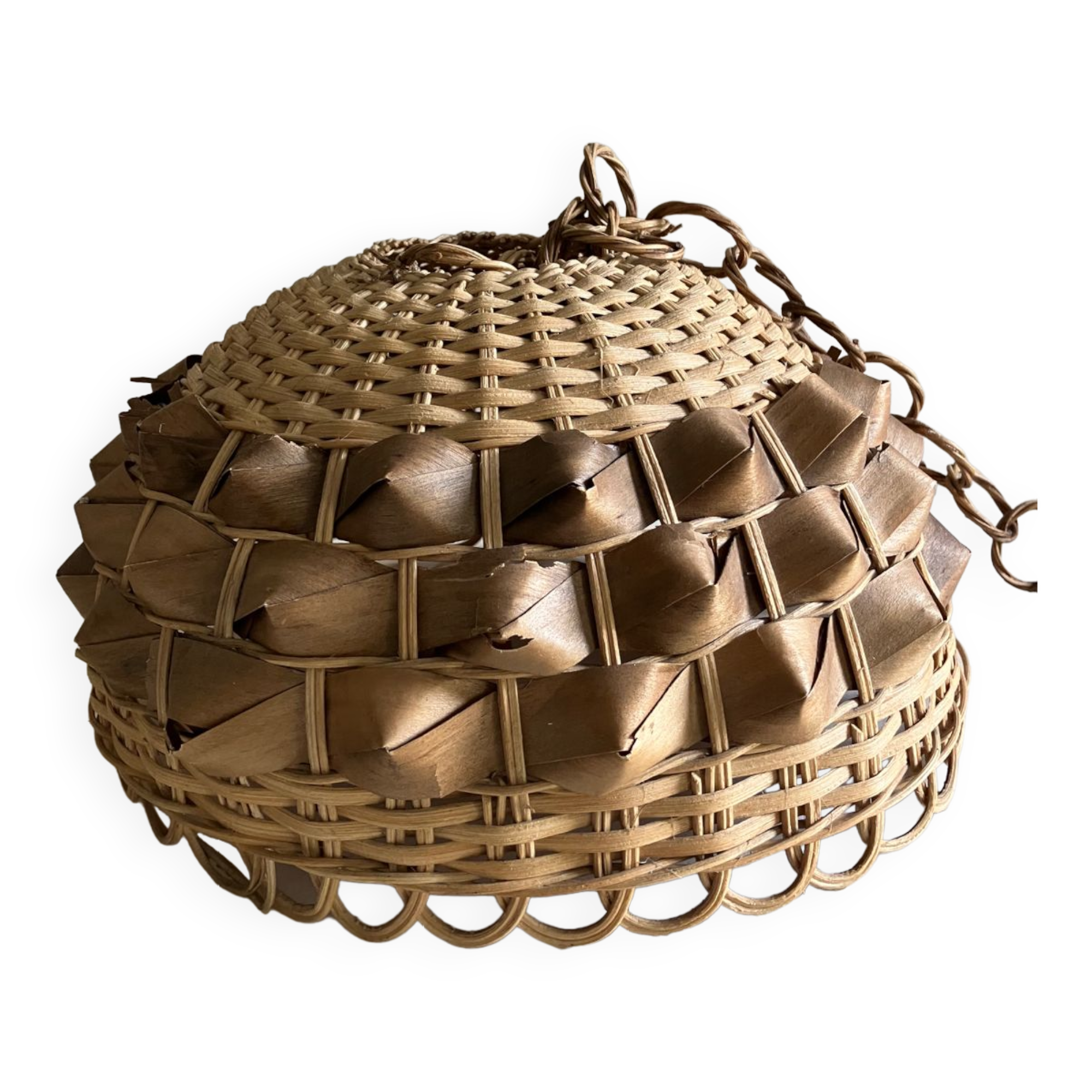 Rattan lampshade