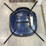 Eames Herman Miller vintage 70s blue vinyl fiberglass chair