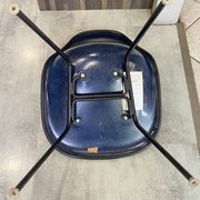 Eames Herman Miller vintage 70s blue vinyl fiberglass chair