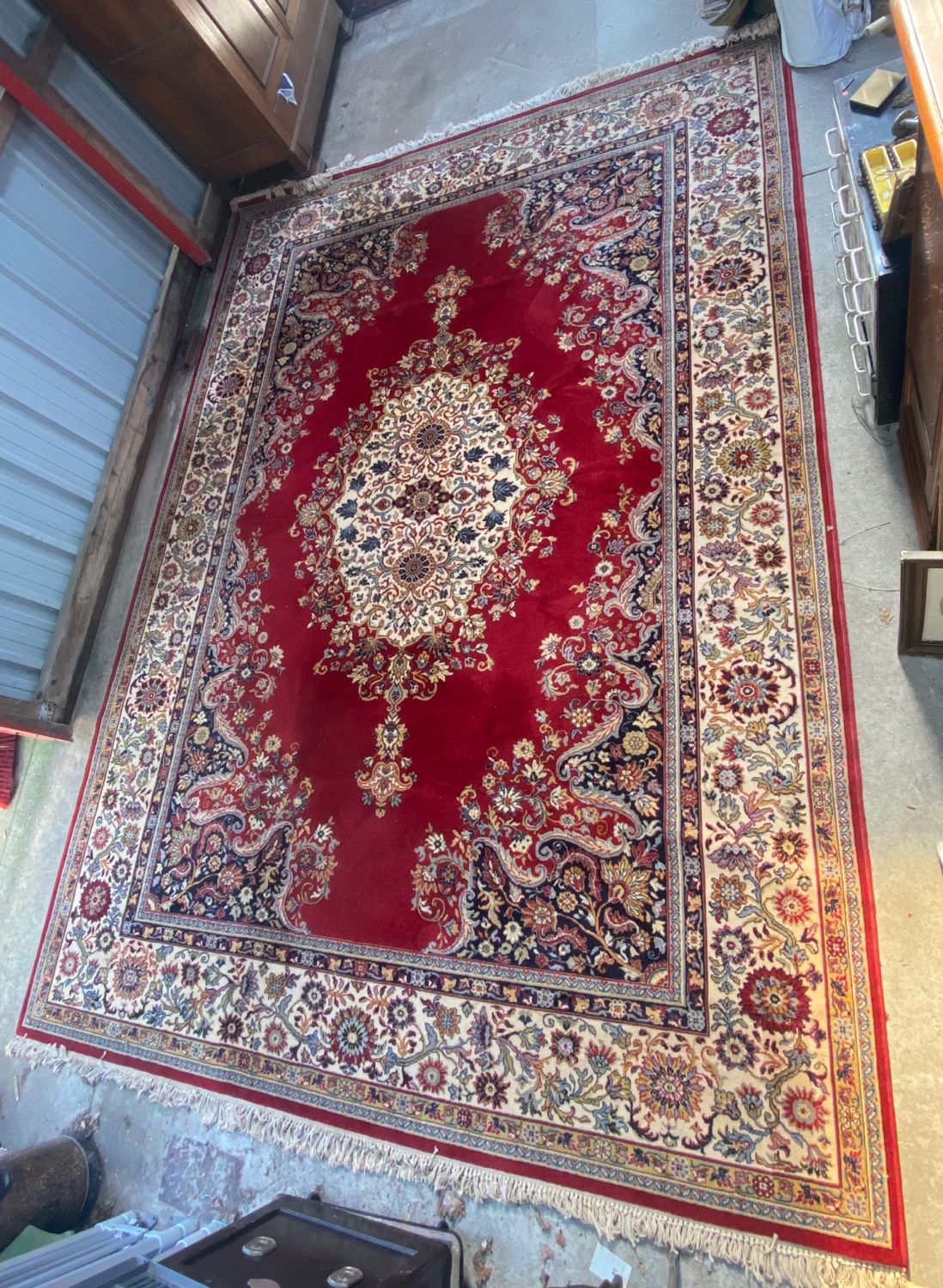 Large ornate pure wool rug, Persian style, 300 x 420
