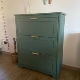 Green chest of drawers with 4 drawers