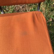 LOT of 8 chairs in orange fabric '70s very comfortable